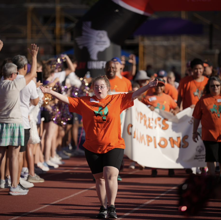 Cheerleaders and other Kinkaid students gathered to celebrate the athletes competing in a Bocce Ball tournament on October 19th, 2024.  